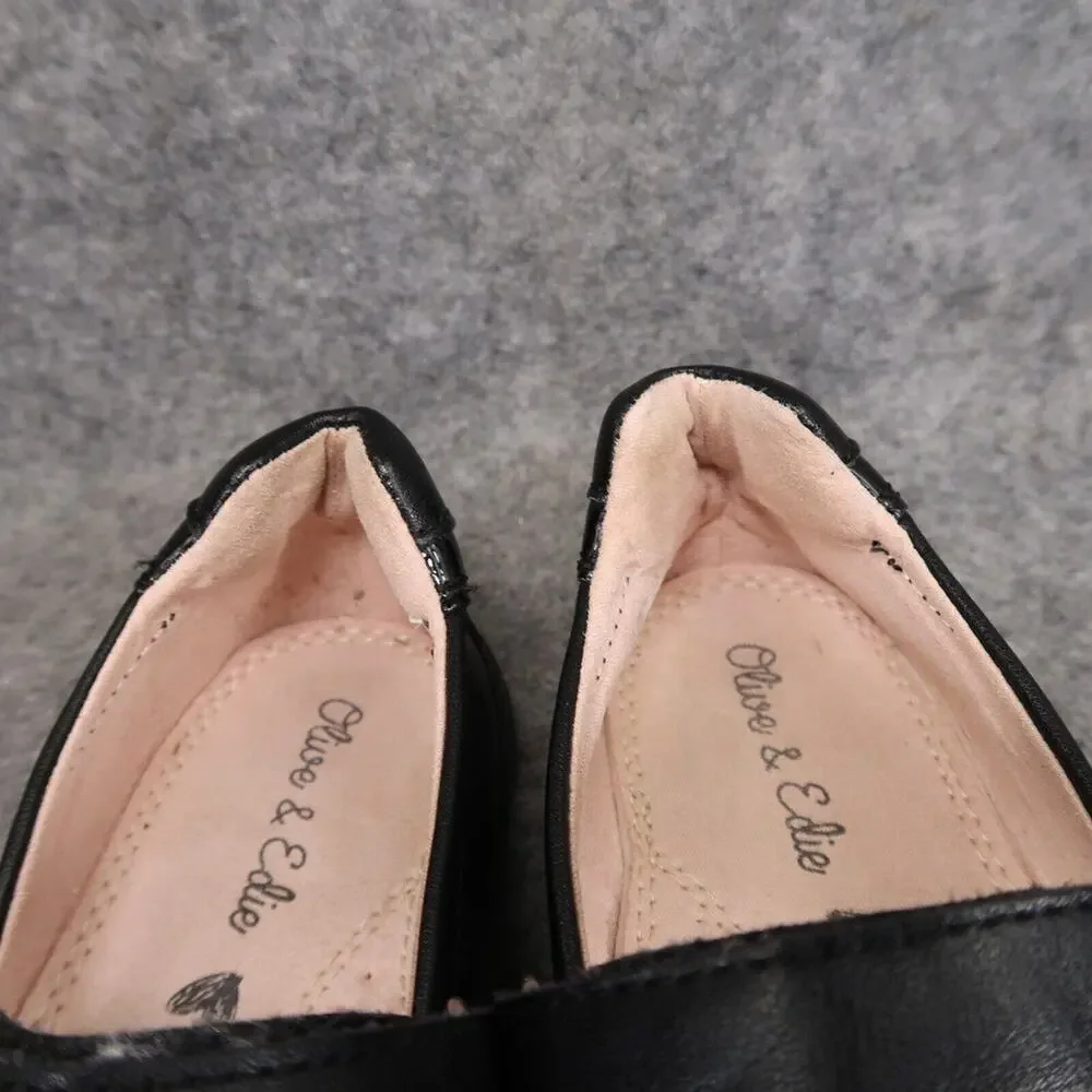 Olive & Edie Shoes Girls 1 Mary Jane Francis Classic Black Adjustable Strap Flat